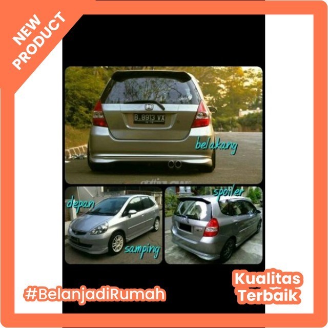 Jual Bodykit Jazz Gd3 Vtech Style Bodi Kit Include Spoiler | Shopee ...