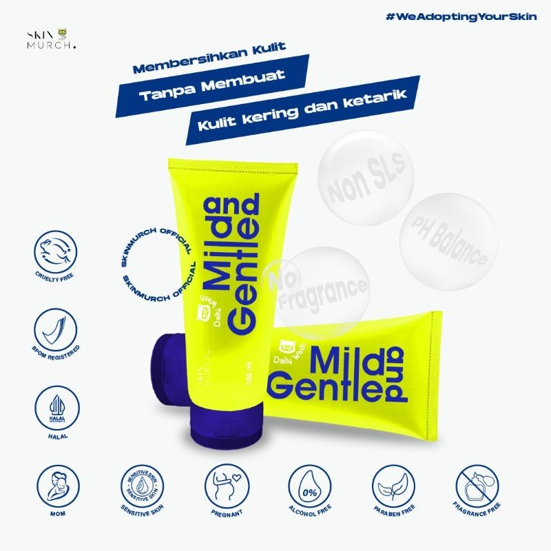 Jual SKINMURCH Mild and Gentle Daily Facial Wash Cleanser FULL SIZE ...