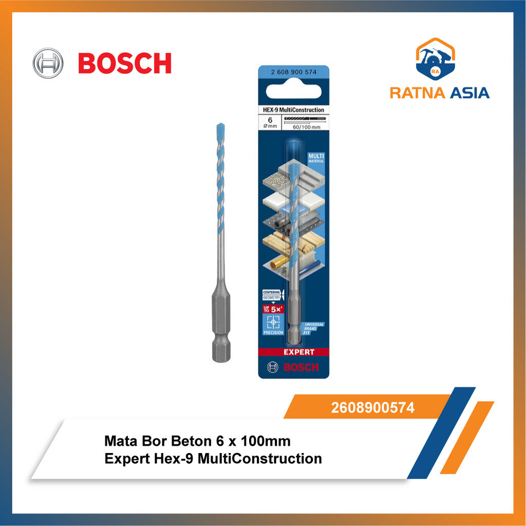 Forets Expert HEX-9 MultiConstruction Bosch Professional 5mm - Pour Béton, Bois, Métal