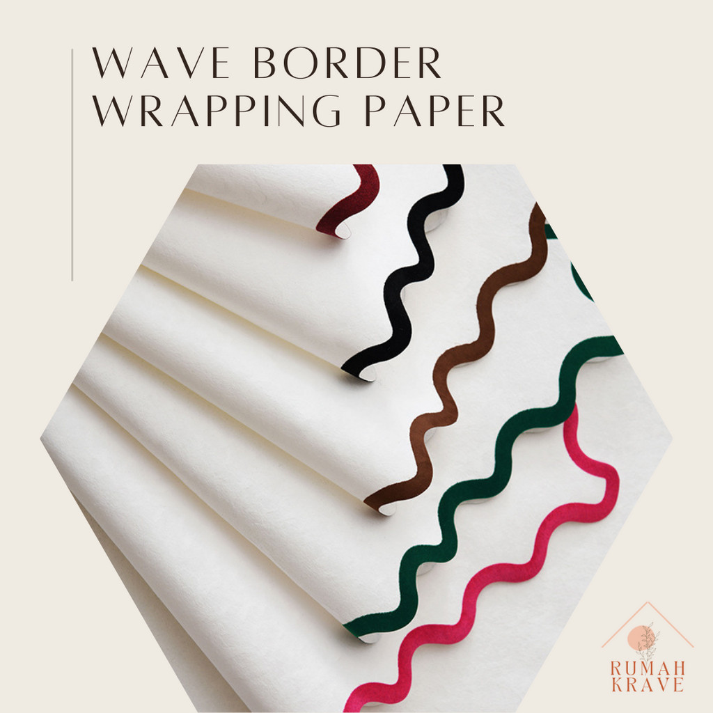Jual RUMAH KRAVE - Wave Border Wrapping Paper Kertas Buket Bunga ...