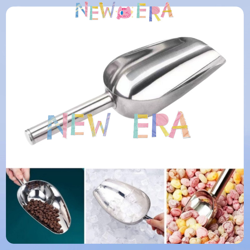 Jual Newera Sekop Es Batu 9 Inch Serokan Biji Kopi Tepung Stainless