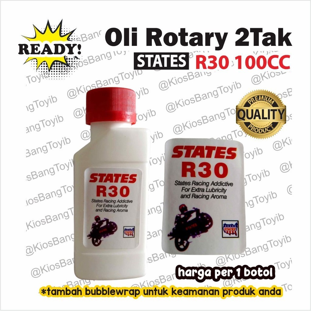 Jual Oli Rotary 2Tak Oli Samping Campuran Bensin R30 States 100 CC ...