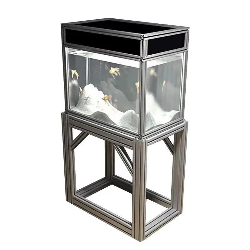 Jual Fish tank aluminum rack living room metal rack wrought iron ...