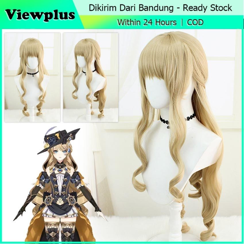 Jual Wig Cosplay Genshin Impact Navia Rambut Palsu Genshin Impact ...