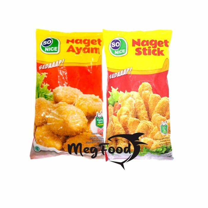 Jual So Nice Chicken Nugget Sedap Naget Ayam Stick 1 Kg Shopee