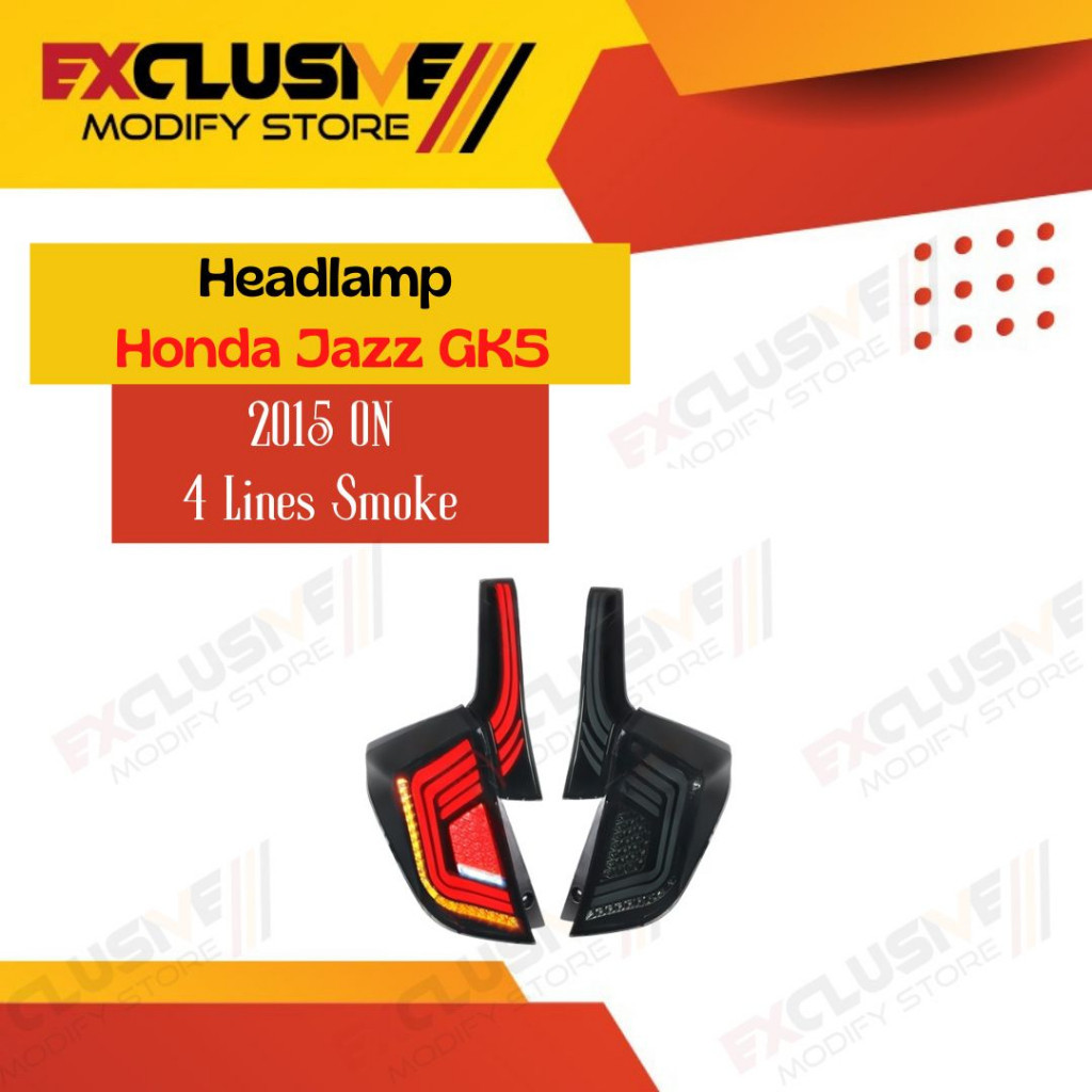 Jual Promo Spesial Stoplamp Honda Jazz Gk Lines Style Ceremony Smoke Shopee Indonesia