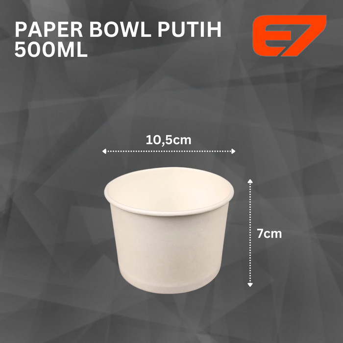 Jual Paper Rice Bowl Putih 500ml + Tutup (isi 25pcs) | Shopee Indonesia
