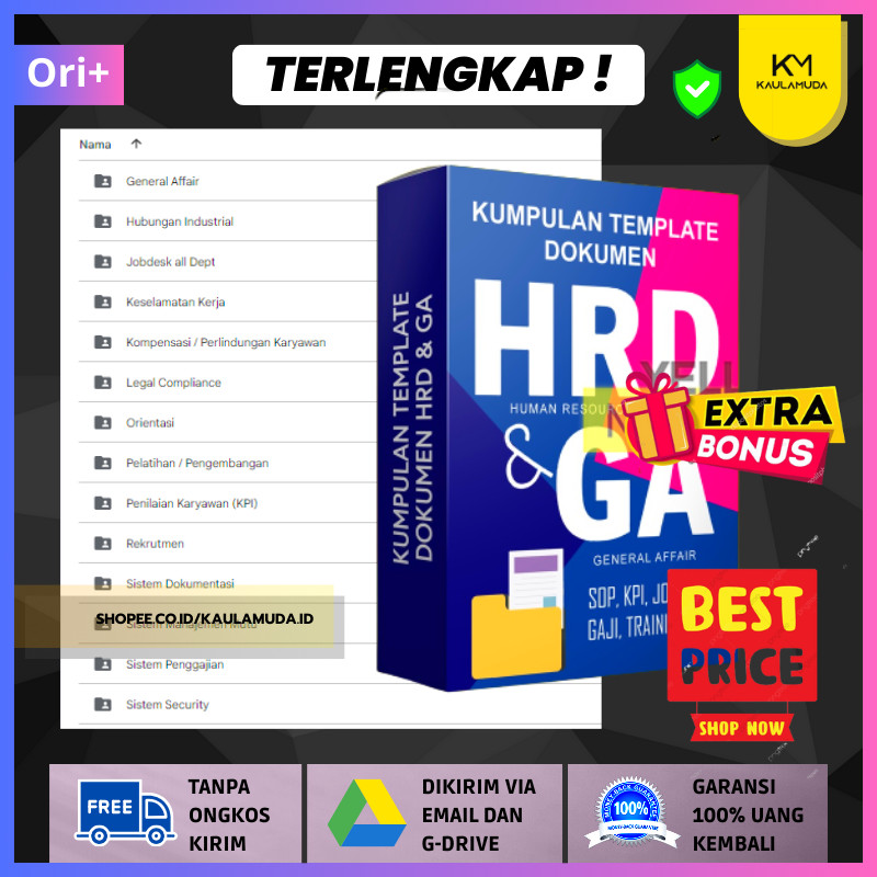 Jual FILE KUMPULAN TEMPLATE HRD GA Divisi Department Human Resource ...