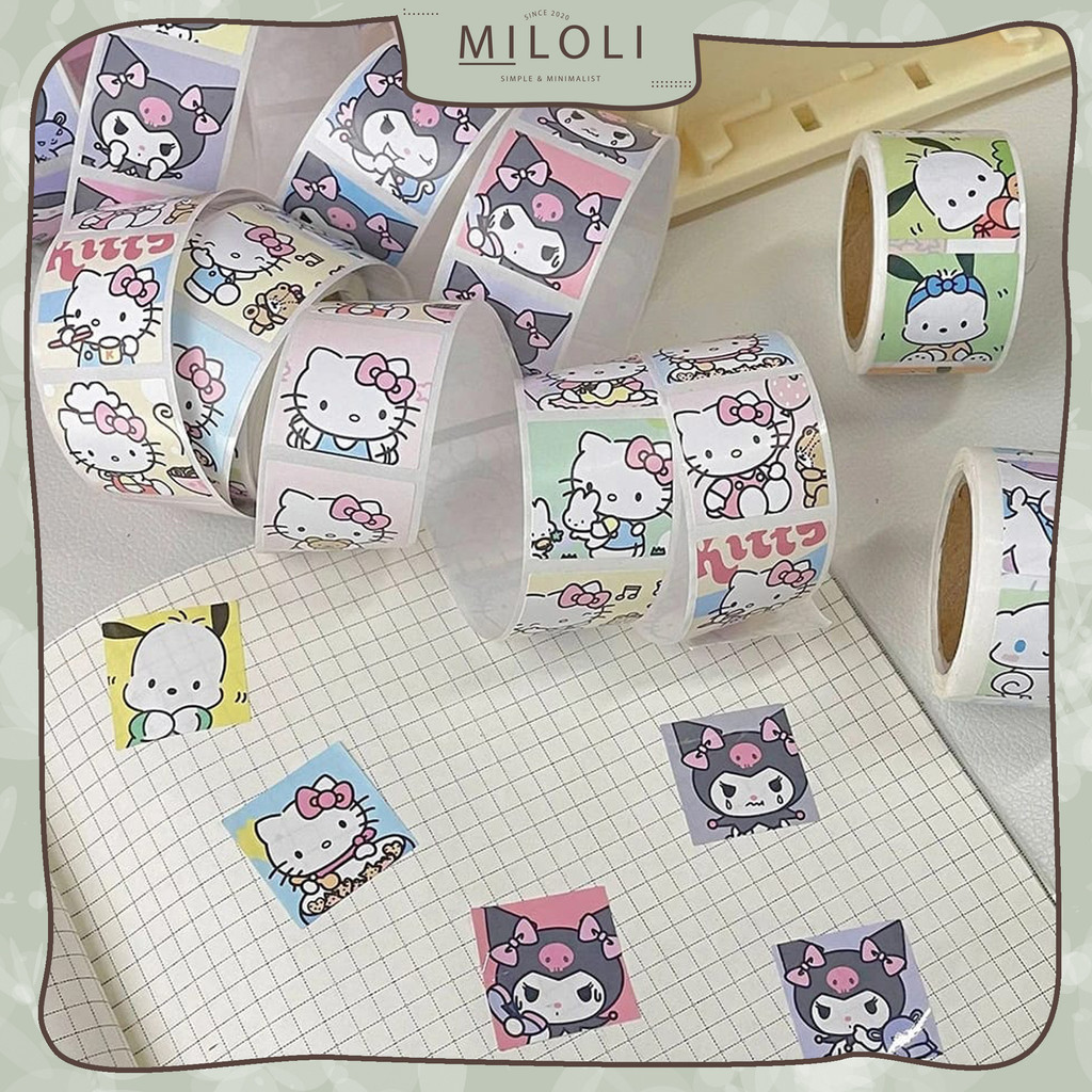 Jual [MILOLI] 1Rolls STICKER ROLLS Cute Stiker Tape Cartoon Washi Tape ...