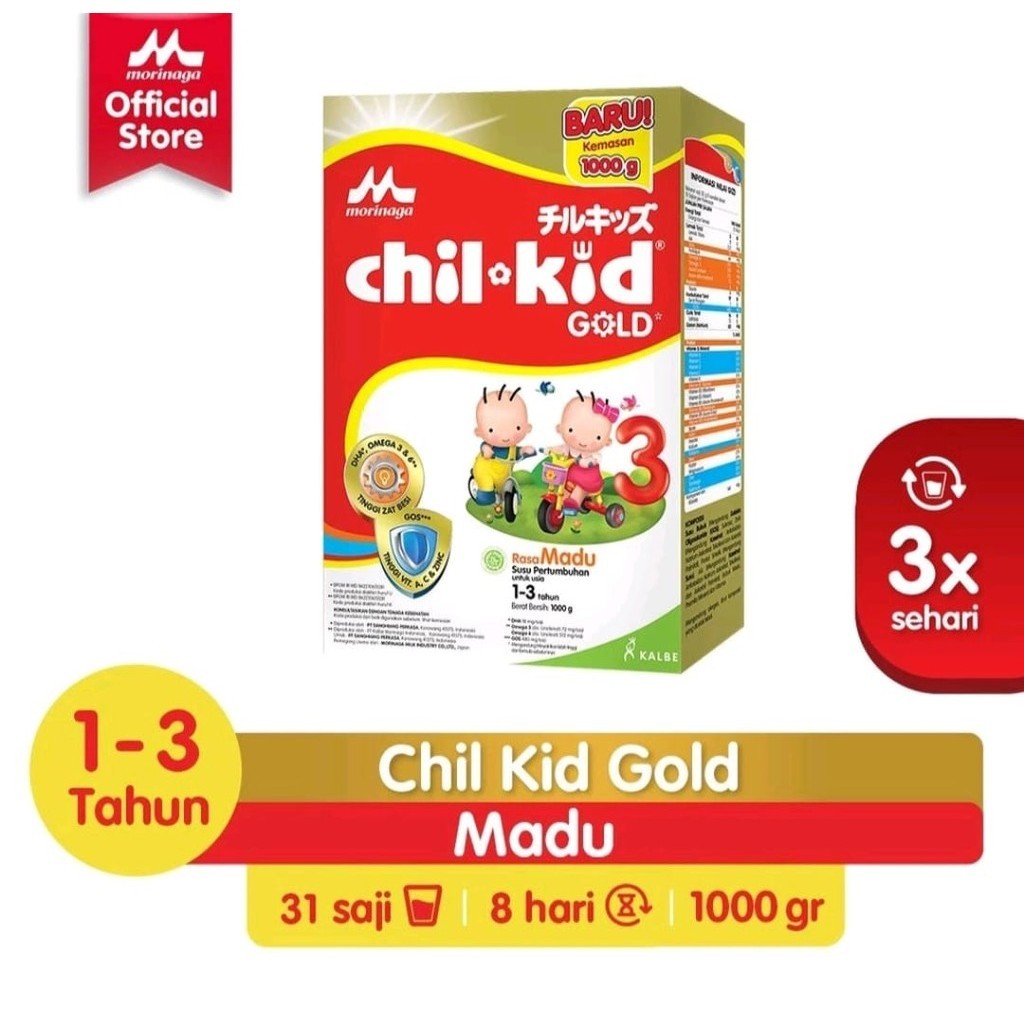 Jual Morinaga Chil Kid Gold Reguler 1000gr Susu Formula Pertumbuhan ...