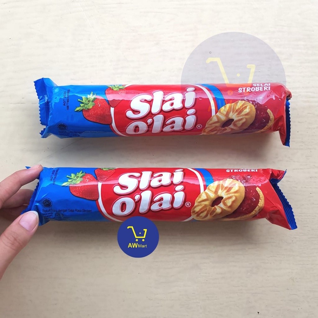 Jual BISKUIT SLAI OLAI 128 GRAM - RASA STROBERI & BLUEBERRY & NANAS ...