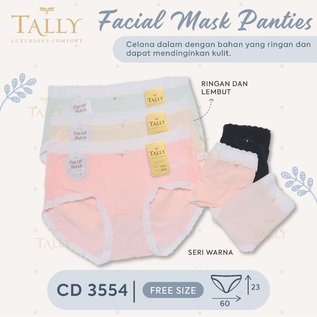 Jual TALLY CD 3554 CELANA DALAM SEAMLESS | FREE SIZE | FIT TO L | BAHAN ...