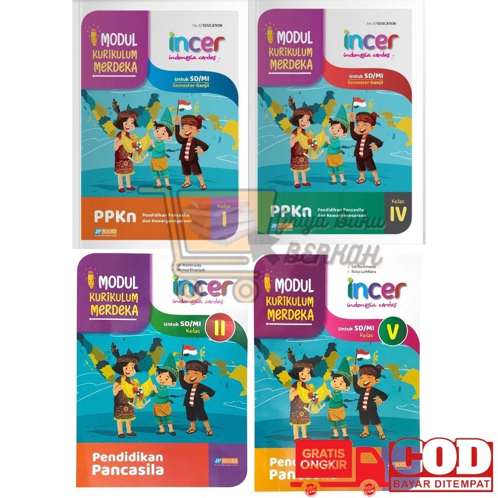 Jual Buku Modul Incer JP BOOKS PPKN K-Merdeka Kelas 1 2 3 4 5 6 SD dan ...