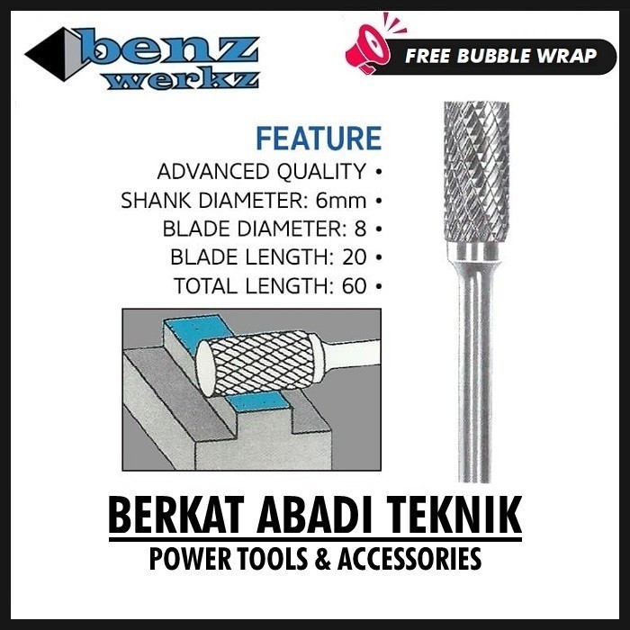Jual BENZ Mata Tuner 6mm Tungsten Carbide Rotary Files Tunner Burr ...