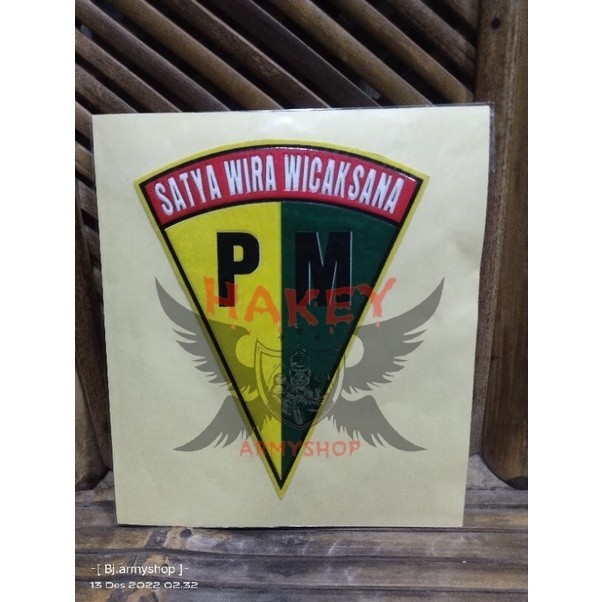 Jual Stiker Pm Polisi Militer Pomad Jumbo Setiker Embos Timbul Ukuran