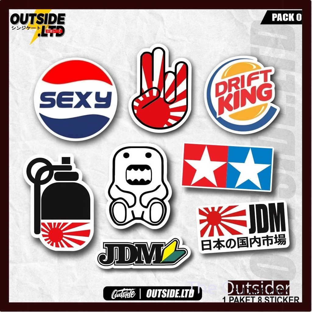Jual STICKER PACK RACING, SRIKER JDM MOBIL BY OUTSIDE CO | Shopee Indonesia