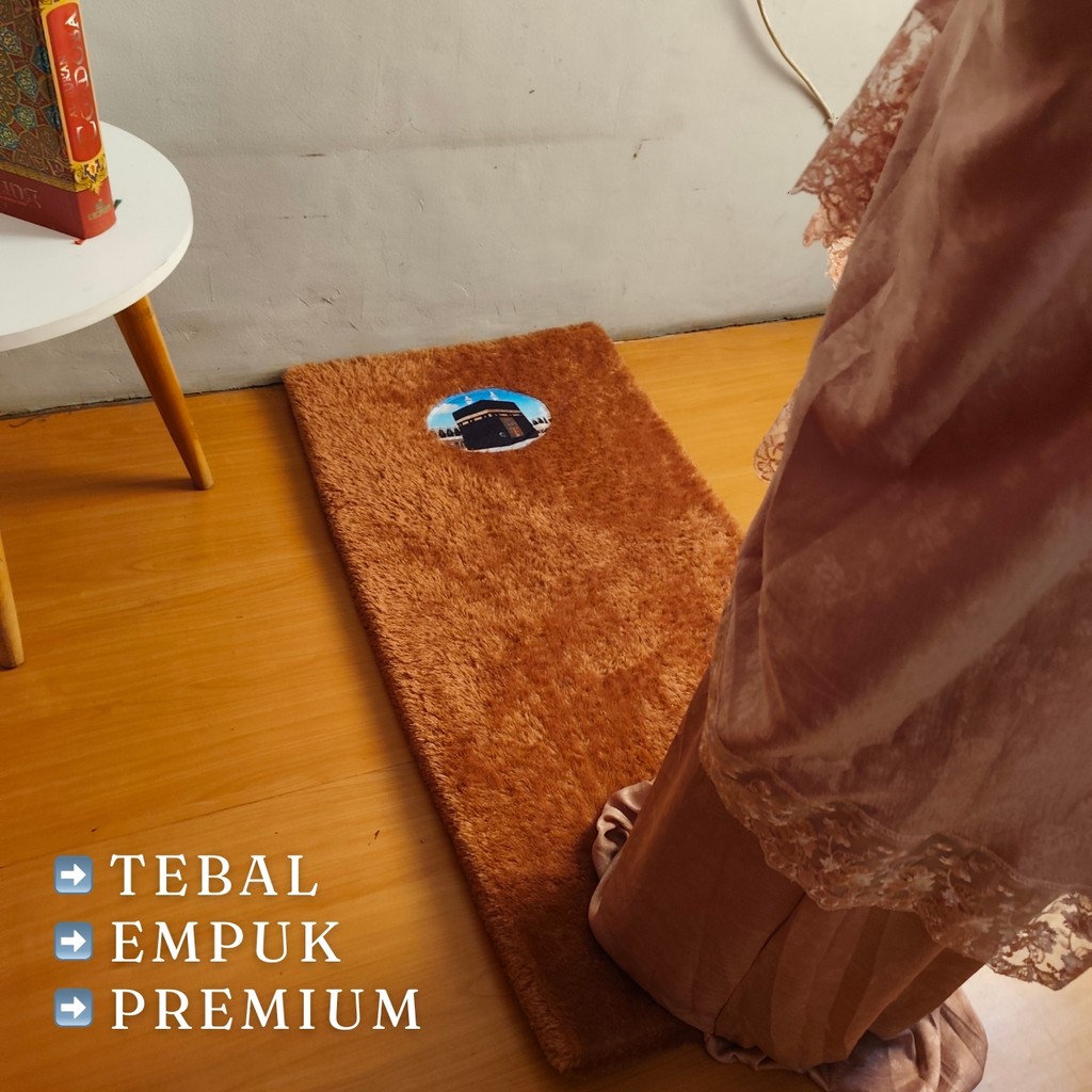 Sajadah Tebal Empuk Jumbo Alas Beludru Besar Soft Premium Mewah Lembut 60x120 Bulu Busa