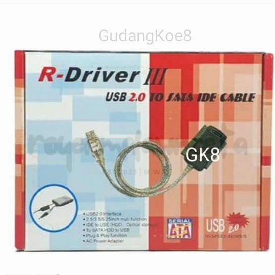 Jual Kabel Konverter hardisk Usb 2.0 to Ide Sata cable converter ...