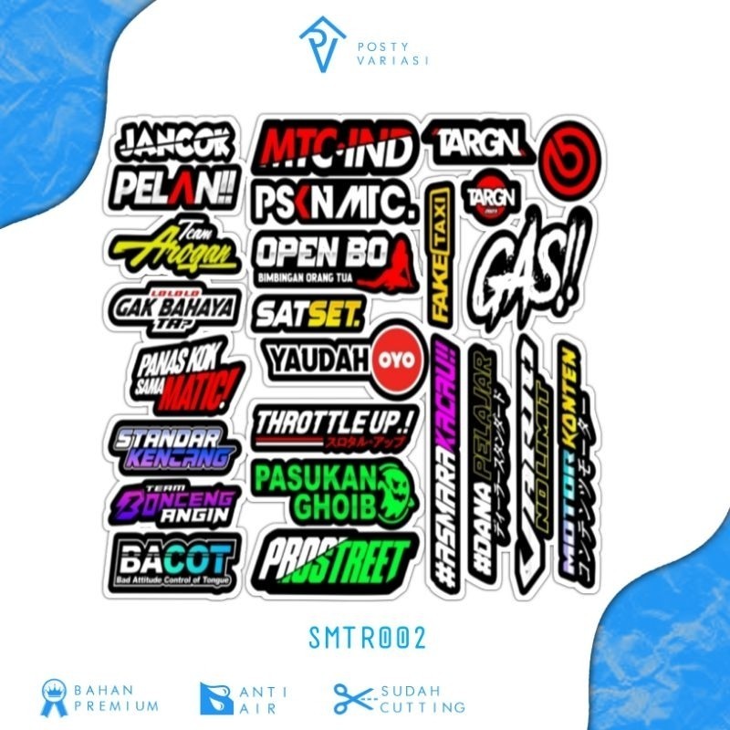 Jual STICKER MOTOR RACING AESTHETIC VINYL ANTI AIR | Shopee Indonesia