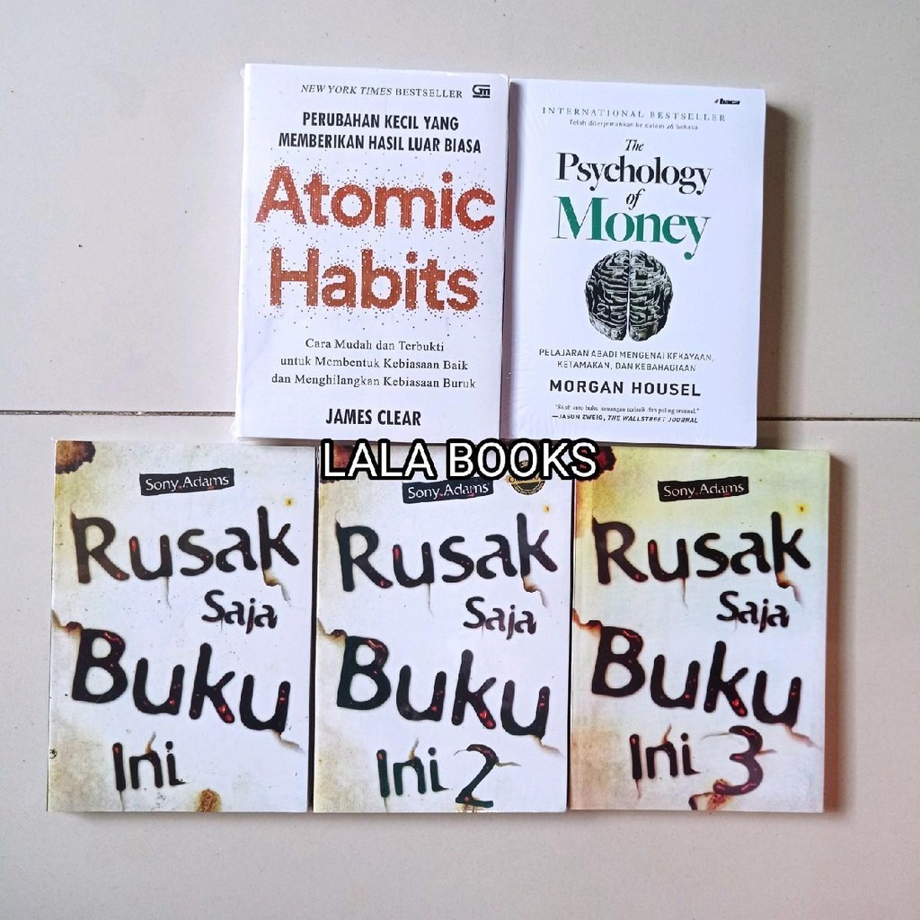 Jual Paket Motivasi 5 Buku Atomic Habits The Psychology Of Money