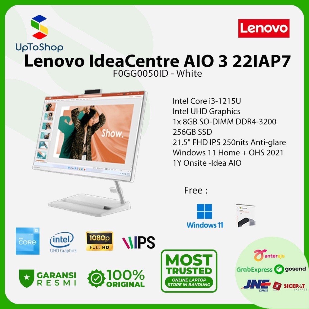 Jual Lenovo Ideacentre Aio Iap Id Core I U Gb Gb W