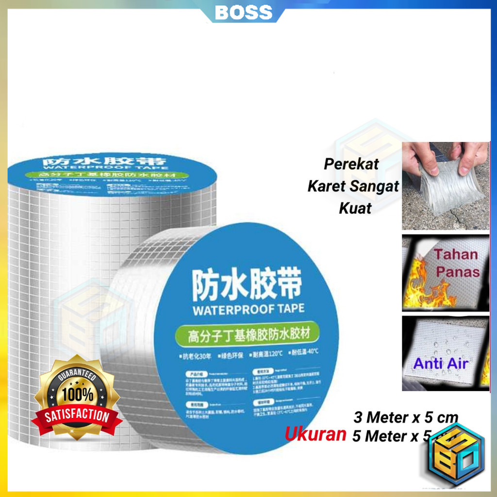 Jual BOSS MURAH COD Lakban Anti Bocor 3M 5M Lem Anti Air Alumunium Foil ...