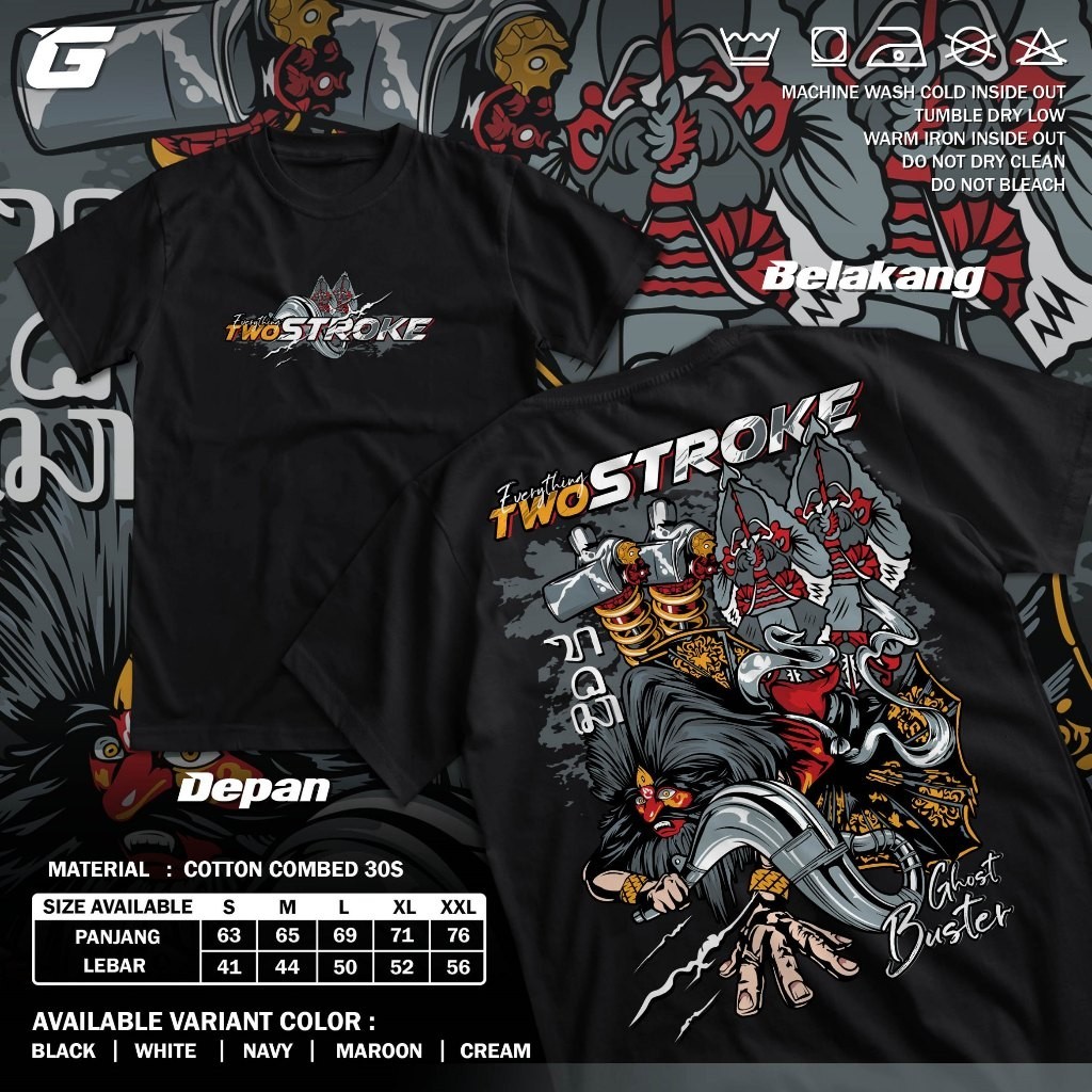 Jual Kaos Racing 2 Stroke X Bujang Ganong Culture Indonesia Series Baju