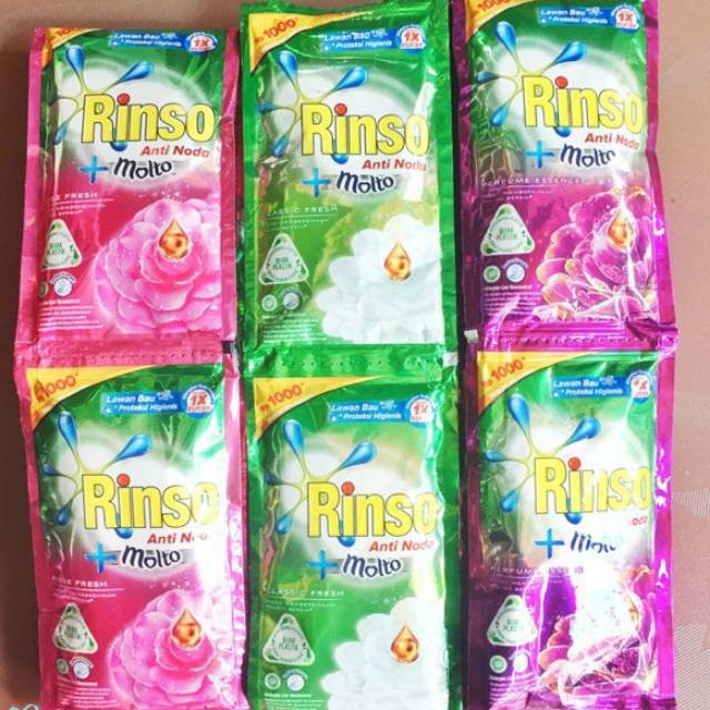 Jual 44pcs Rinso Cair seribuan jumbo Renceng sachet Rinso Liquid 38 ML ...