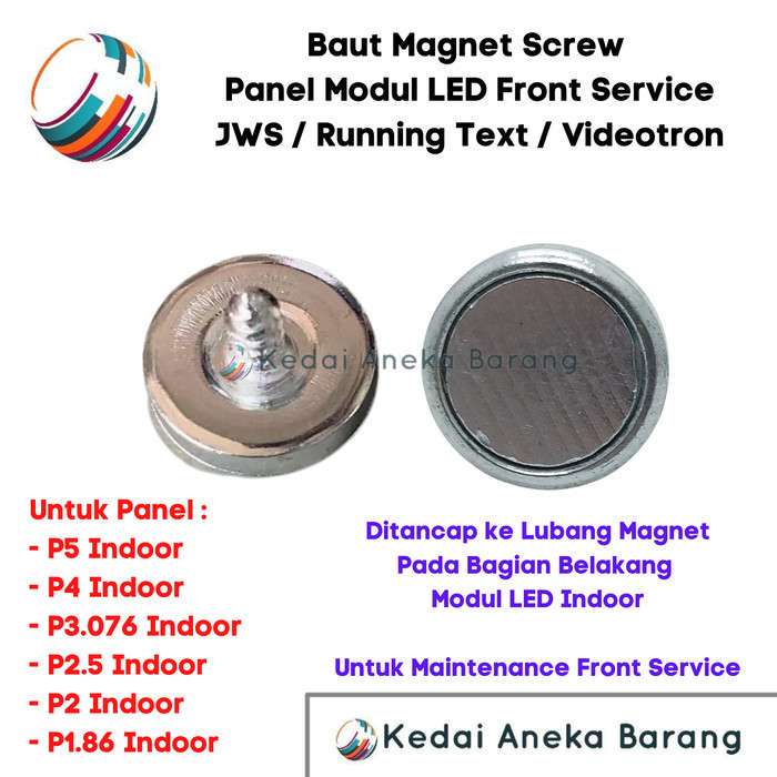 Jual Baut Magnet Screw Sekrup Skrup Cacing Panel Module Modul LED ...