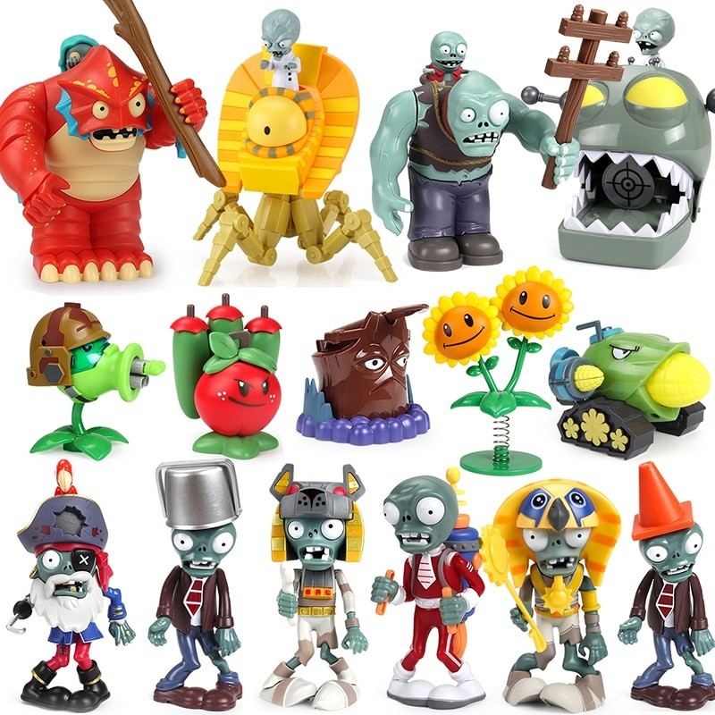 Jual Plants vs Zombies Toys Action Figures Gargantuar Gatling Pea ...