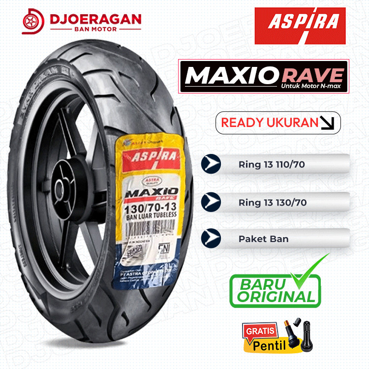 Jual Paket Ban Nmax Ring 13 ASPIRA RAVE MAXIO Depan 110/70 Belakang 130 ...