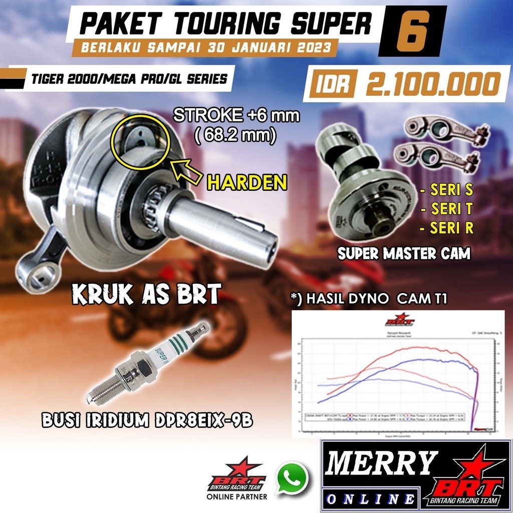 Jual Paket Touring Super Brt Kruk As Stroke Up Dan Noken As Tiger