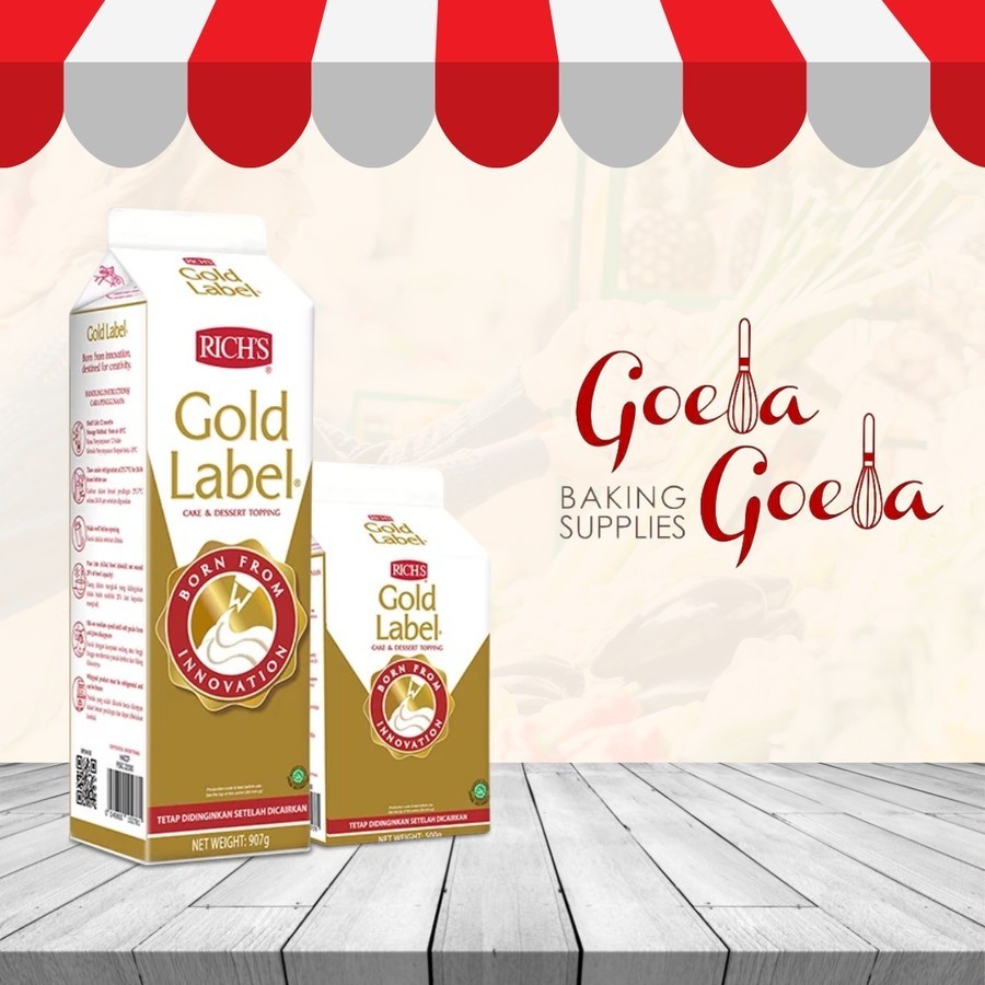 Jual Whipping Cream Rich Richs Gold Label 500 gr Shopee Indonesia