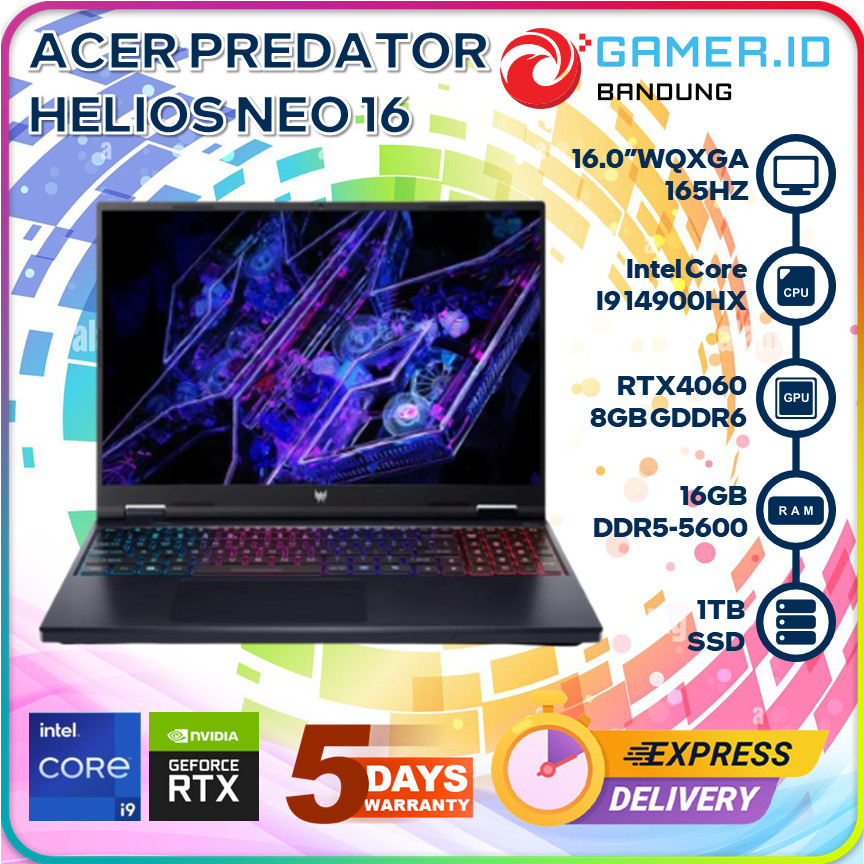 Jual ACER PREDATOR HELIOS NEO 16 I9 14900HX RTX4060 16GB 1TB 16 WQXGA ...