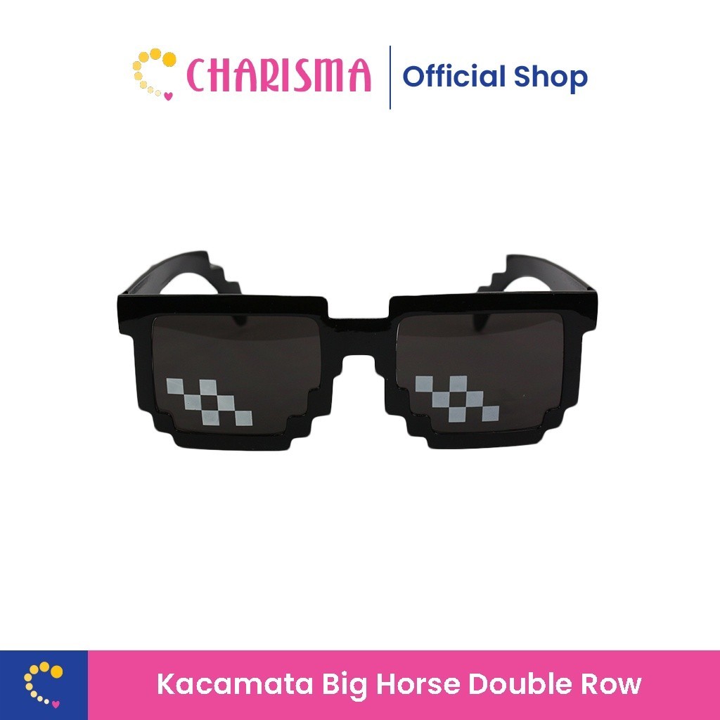 Jual Charisma Kacamata Minecraft Pixel Fashion Mosaics Thug Life Kacamata Kekinian Lensa Hitam 8925