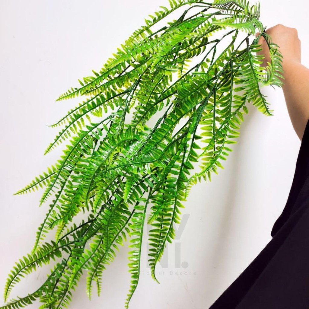Jual DAUN JUNTAI GANTUNG PAKIS PLASTIK 80CM TANAMAN RAMBAT PALSU SULUR ...