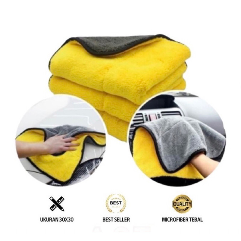Jual PROMO***Kain Lap Microfiber uk 25x25 cm 30x30 cm 30x40 cm & Jumbo ...