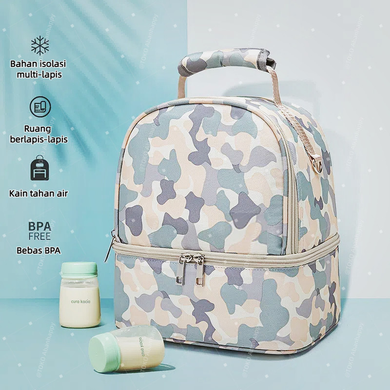 Jual ASI penyimpanan asi diaper bag bayi cooler bag BPA FREE Kain tahan