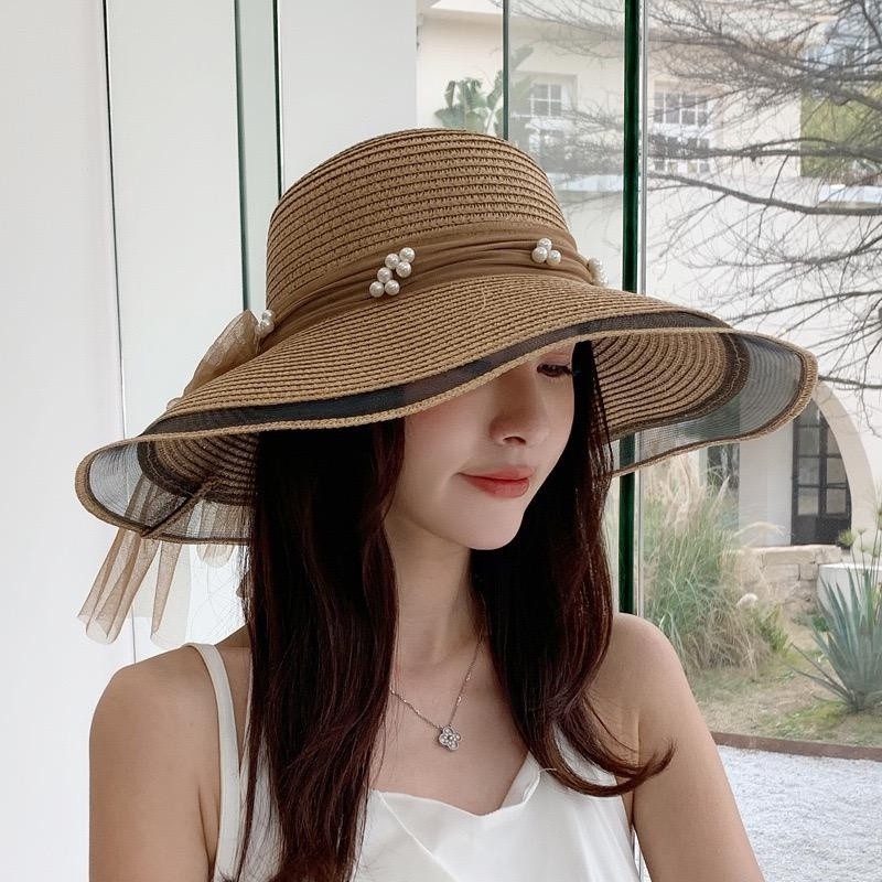Jual TOPI PANTAI IMPORT LEBAR DEWASA RENDA TILE MUTIARA/SUMMER HAT/TOPI ...