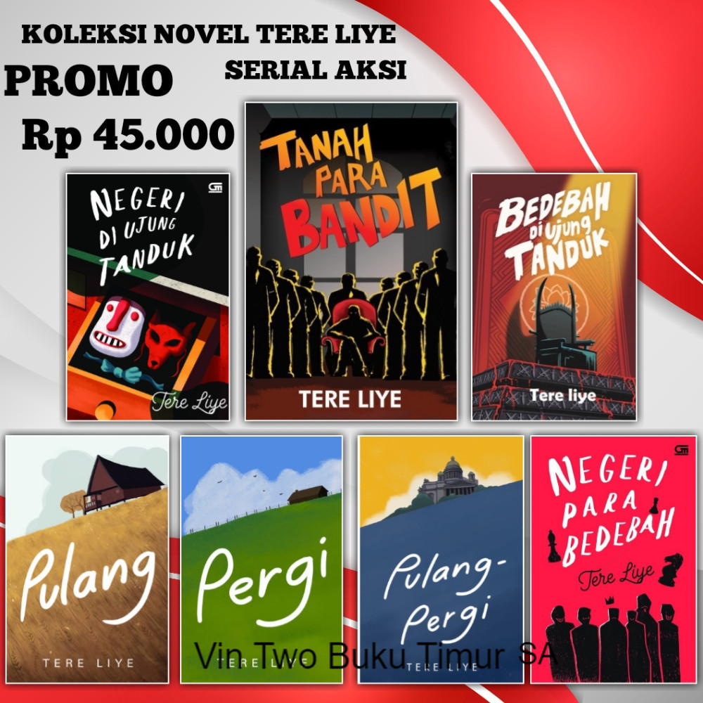 Jual Bebas Pilih Buku Novel Tere Liye Series Paket Lengkap Serial Aksi ...