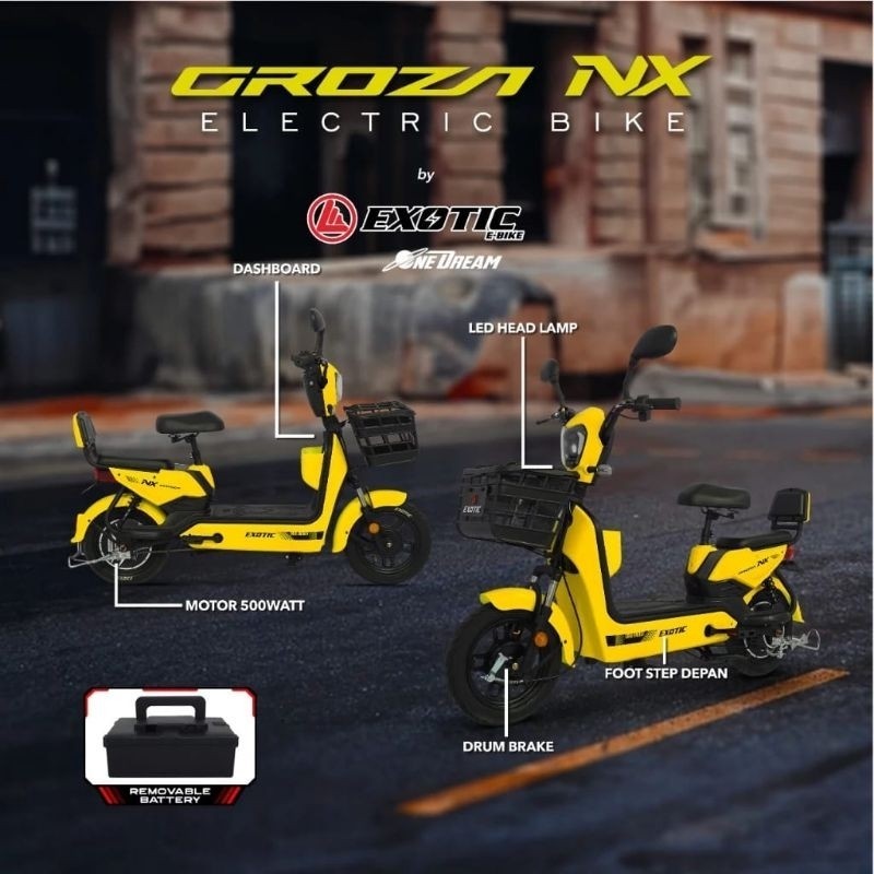 Jual Promo Puncak Sepeda Motor Listrik Exotic Groza Nx Watt Murah Electric Motor