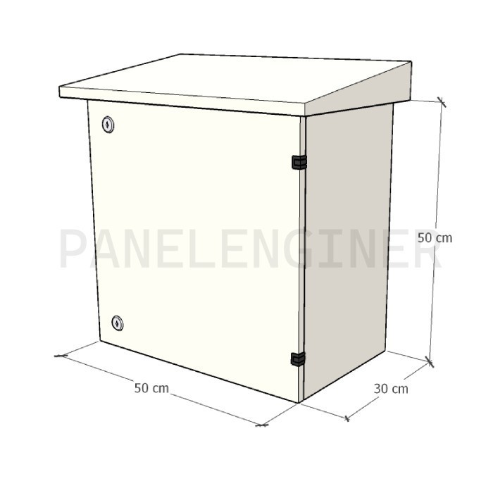 Jual BOX PANEL CUSTOM 50x50x30 TOPI OUTDOOR PLAT 1,5mm POWDER COATING ...