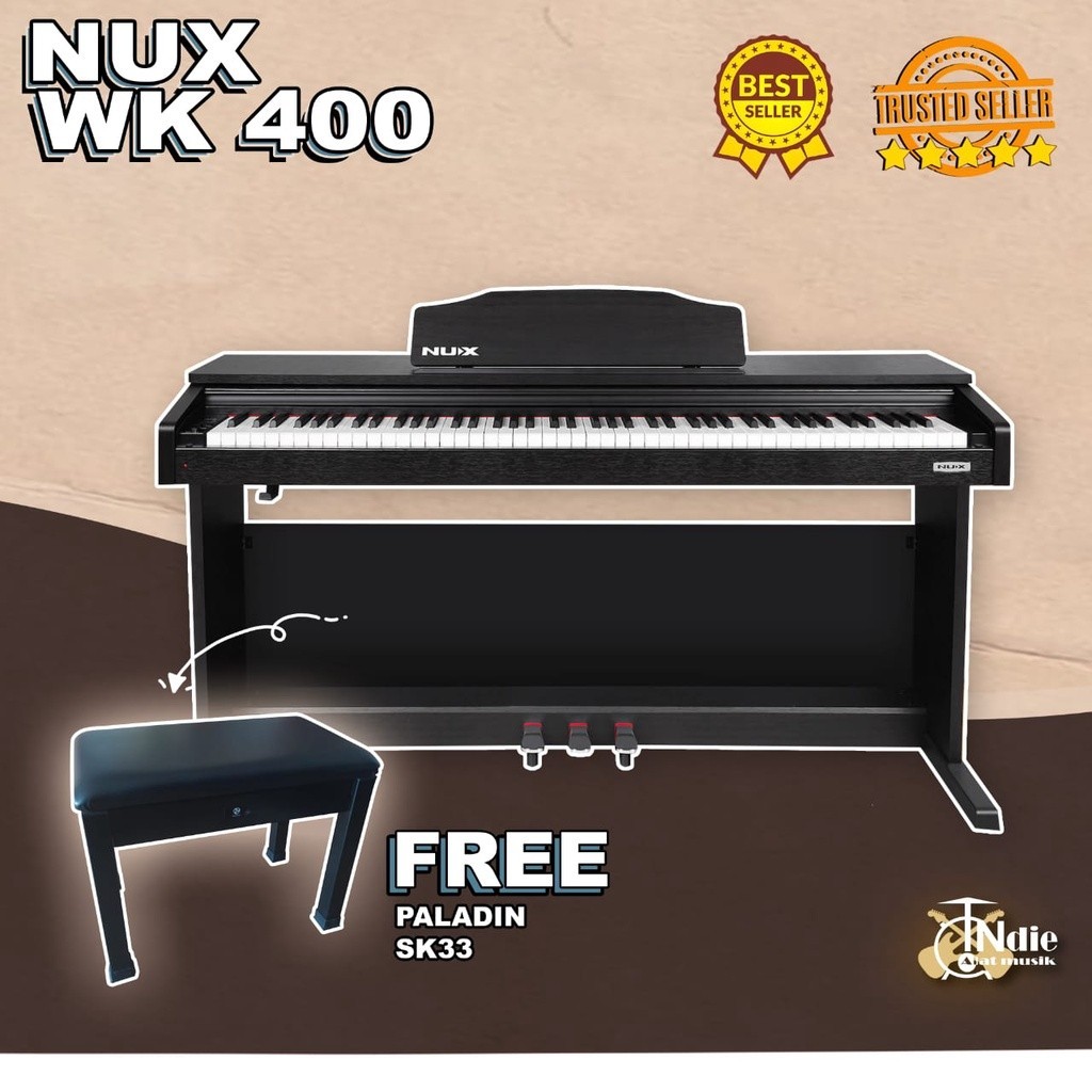 Jual Digital Piano Digital NUX WK 400 WK400 FREE KURSI PIANO SK33 ...