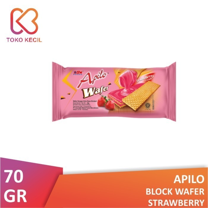 Jual Apilo Block Wafer Strawberry 70gr | Shopee Indonesia