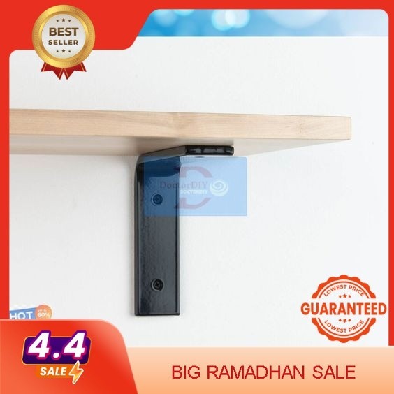 Jual Siku L penyangga Rak Warna Hitam 5x5 | Shopee Indonesia