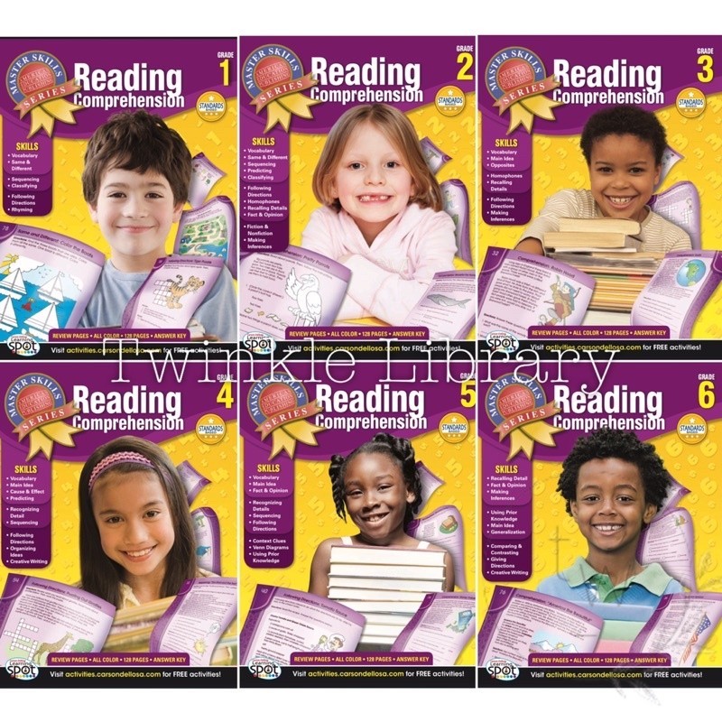 Jual [BUKU FISIK] Master Skills Reading Comprehension Grade K 1 2 3 4 5 ...