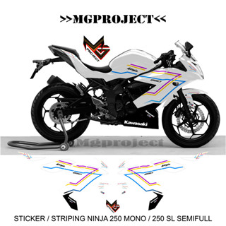 Jual Ninja Mono Striping Kawasaki Ninja Mono Sl Grafis Simple Line Dasar Putih Shopee