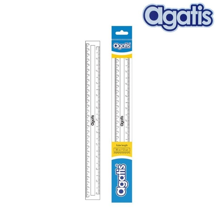 Jual Penggaris Plastik Agatis 30 cm Transparant | Shopee Indonesia