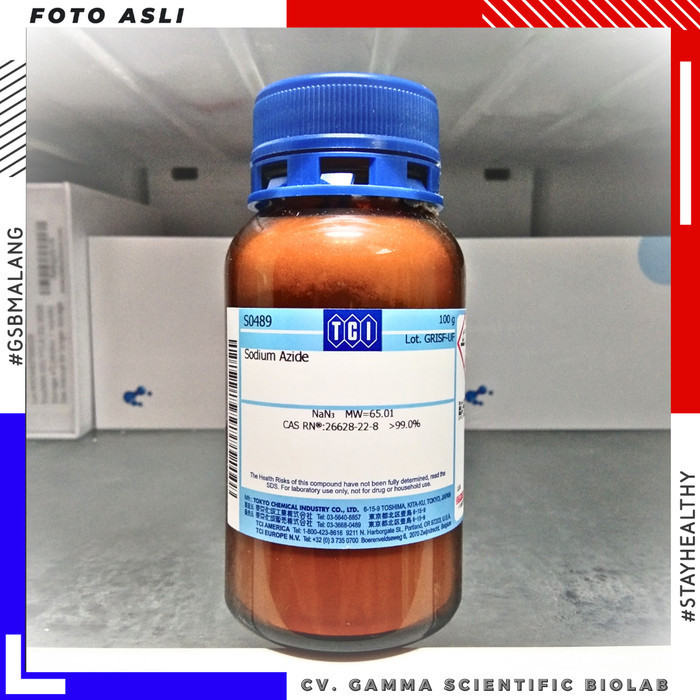 Jual Sodium Azide - 100gr | CAS RN: 26628-22-8 | #S0489 - TCI | Shopee ...