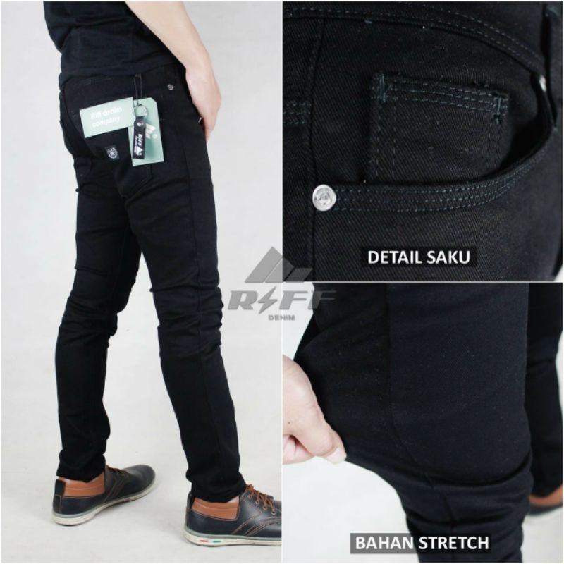 Jual Celana Jeans Pria Denim Slim Fit Stretch Tebal Lembut Original